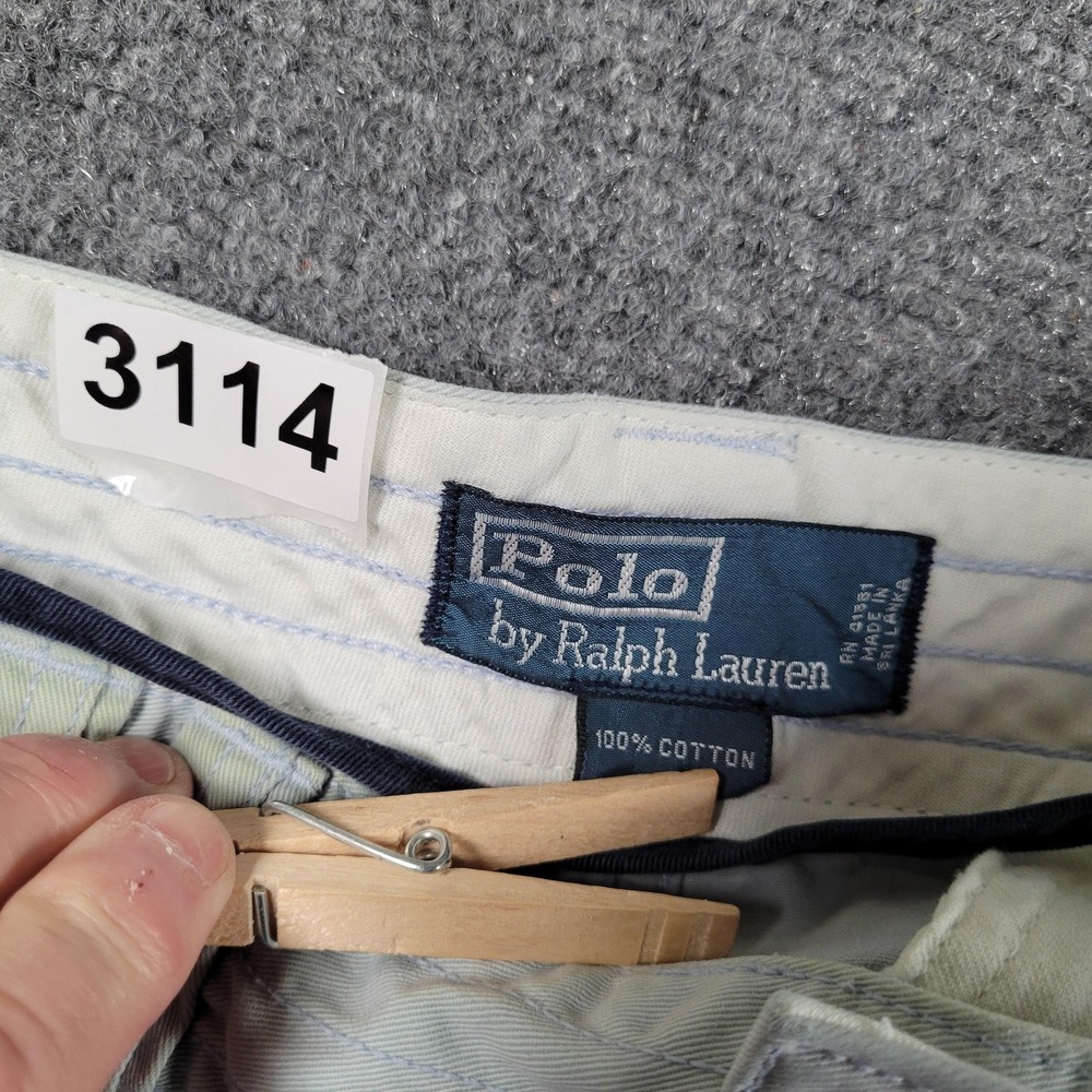 Polo Ralph Lauren Cargo Shorts‎ Mens 34 Gray Cotton Canvas Relaxed DISTRESSED - Picture 5 of 8